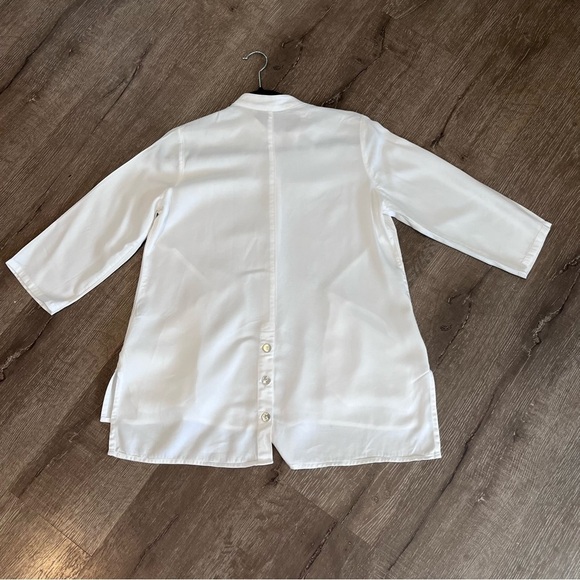 Soft Surroundings Tencel Lyocell Button Down Tunic Top Shirt small - Picture 9 of 10